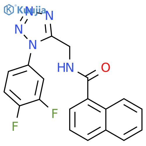 N-{1-(3,4-difluorophenyl)-1H-1,2,3,4-tetrazol-5-ylmethyl}naphthalene-1-carboxamide structure