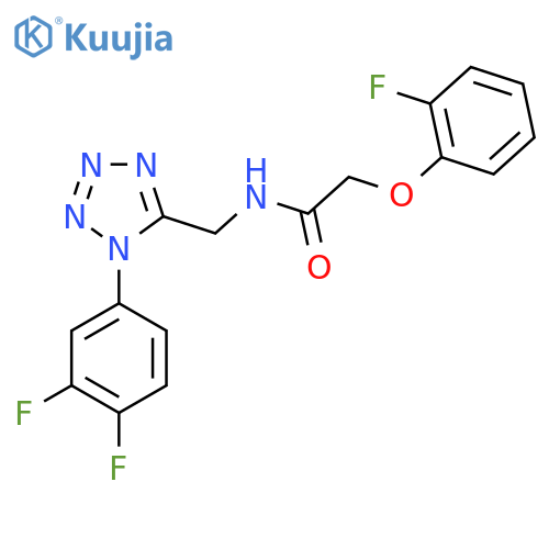 N-{1-(3,4-difluorophenyl)-1H-1,2,3,4-tetrazol-5-ylmethyl}-2-(2-fluorophenoxy)acetamide structure