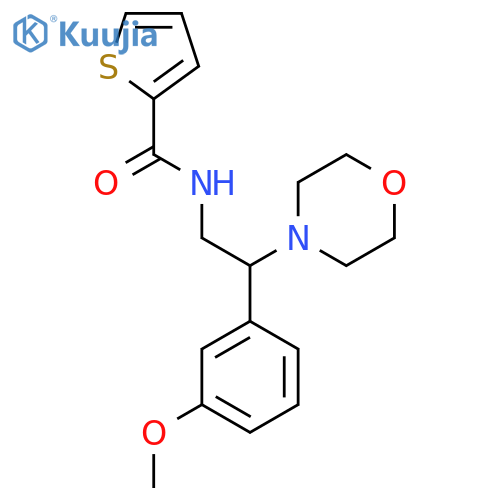 N-2-(3-methoxyphenyl)-2-(morpholin-4-yl)ethylthiophene-2-carboxamide structure