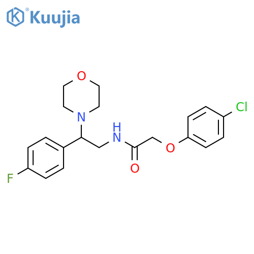 2-(4-chlorophenoxy)-N-2-(4-fluorophenyl)-2-(morpholin-4-yl)ethylacetamide structure