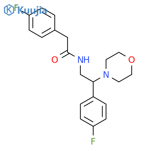 2-(4-fluorophenyl)-N-2-(4-fluorophenyl)-2-(morpholin-4-yl)ethylacetamide structure