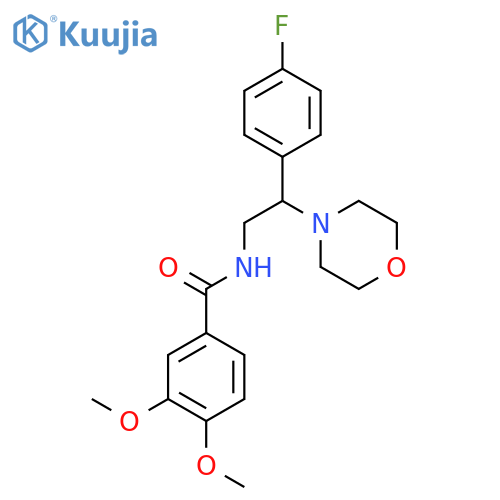 N-2-(4-fluorophenyl)-2-(morpholin-4-yl)ethyl-3,4-dimethoxybenzamide structure