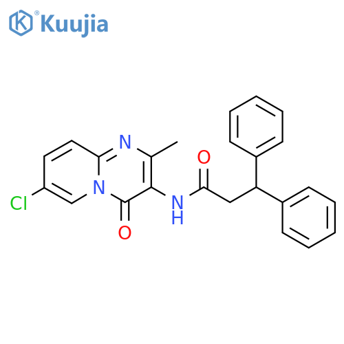 N-{7-chloro-2-methyl-4-oxo-4H-pyrido1,2-apyrimidin-3-yl}-3,3-diphenylpropanamide structure