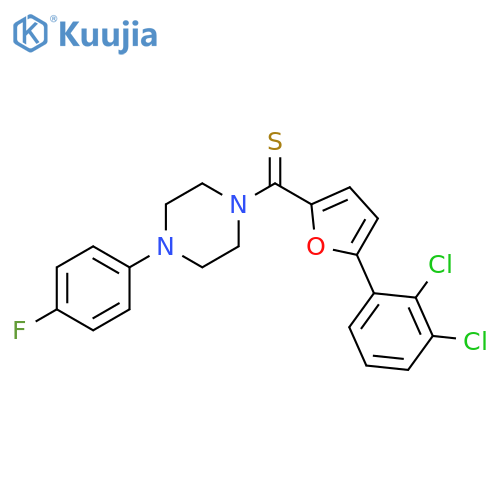 1-5-(2,3-dichlorophenyl)furan-2-carbothioyl-4-(4-fluorophenyl)piperazine structure