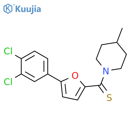1-5-(3,4-dichlorophenyl)furan-2-carbothioyl-4-methylpiperidine structure