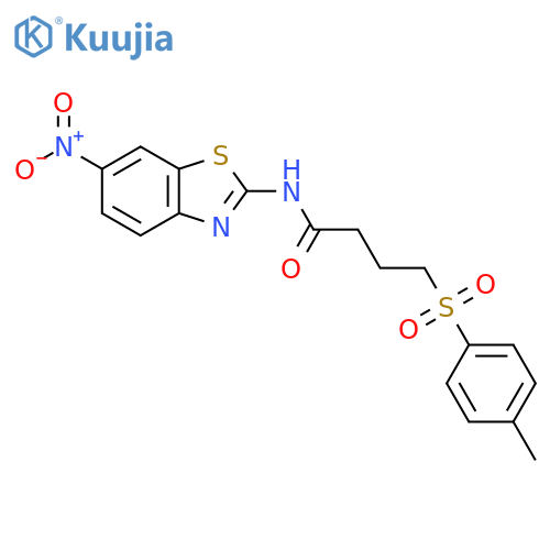 4-(4-methylbenzenesulfonyl)-N-(6-nitro-1,3-benzothiazol-2-yl)butanamide structure