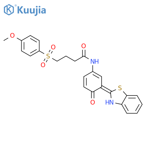 N-3-(1,3-benzothiazol-2-yl)-4-hydroxyphenyl-4-(4-methoxybenzenesulfonyl)butanamide structure