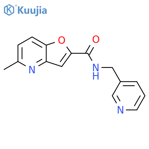 5-methyl-N-(pyridin-3-yl)methylfuro3,2-bpyridine-2-carboxamide structure