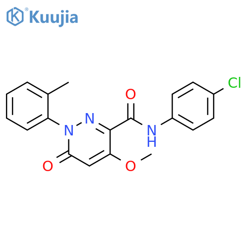 N-(4-chlorophenyl)-4-methoxy-1-(2-methylphenyl)-6-oxo-1,6-dihydropyridazine-3-carboxamide structure