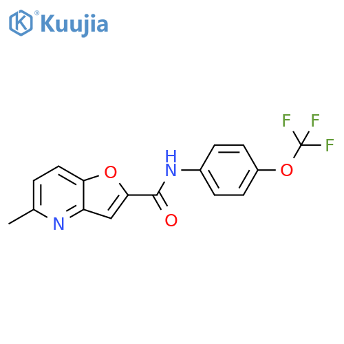 5-methyl-N-4-(trifluoromethoxy)phenylfuro3,2-bpyridine-2-carboxamide structure