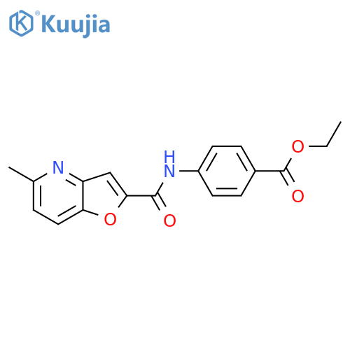 ethyl 4-{5-methylfuro3,2-bpyridine-2-amido}benzoate structure