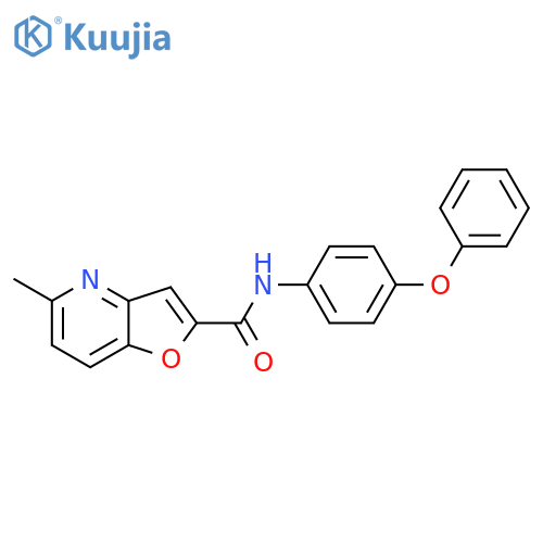 5-methyl-N-(4-phenoxyphenyl)furo3,2-bpyridine-2-carboxamide structure