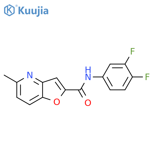 N-(3,4-difluorophenyl)-5-methylfuro3,2-bpyridine-2-carboxamide structure