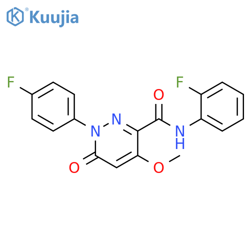 N-(2-fluorophenyl)-1-(4-fluorophenyl)-4-methoxy-6-oxo-1,6-dihydropyridazine-3-carboxamide structure