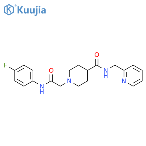 1-{(4-fluorophenyl)carbamoylmethyl}-N-(pyridin-2-yl)methylpiperidine-4-carboxamide structure