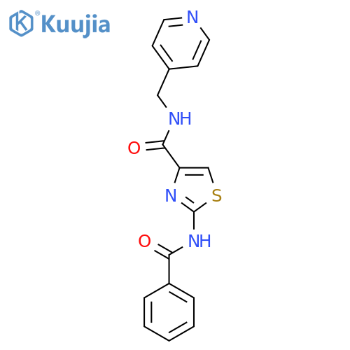 2-benzamido-N-(pyridin-4-yl)methyl-1,3-thiazole-4-carboxamide structure