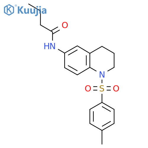 N-1-(4-methylbenzenesulfonyl)-1,2,3,4-tetrahydroquinolin-6-ylbutanamide structure