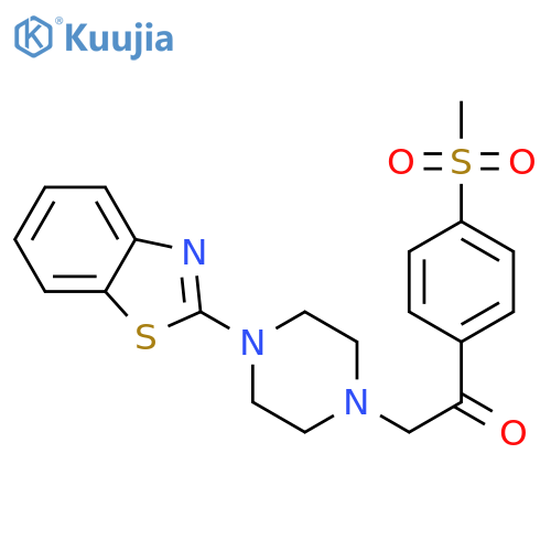 1-4-(1,3-benzothiazol-2-yl)piperazin-1-yl-2-(4-methanesulfonylphenyl)ethan-1-one structure