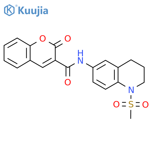 N-(1-methanesulfonyl-1,2,3,4-tetrahydroquinolin-6-yl)-2-oxo-2H-chromene-3-carboxamide structure