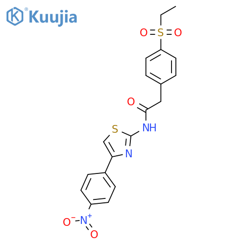 2-4-(ethanesulfonyl)phenyl-N-4-(4-nitrophenyl)-1,3-thiazol-2-ylacetamide structure