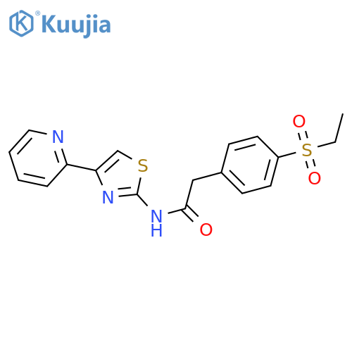 2-4-(ethanesulfonyl)phenyl-N-4-(pyridin-2-yl)-1,3-thiazol-2-ylacetamide structure