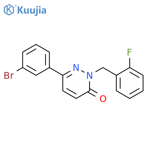 6-(3-bromophenyl)-2-(2-fluorophenyl)methyl-2,3-dihydropyridazin-3-one structure