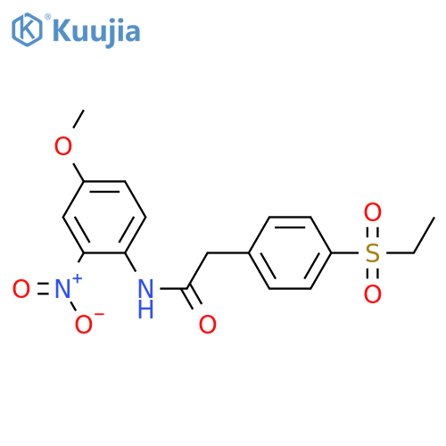 2-4-(ethanesulfonyl)phenyl-N-(4-methoxy-2-nitrophenyl)acetamide structure