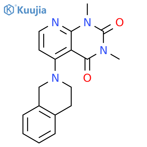 1,3-dimethyl-5-(1,2,3,4-tetrahydroisoquinolin-2-yl)-1H,2H,3H,4H-pyrido2,3-dpyrimidine-2,4-dione structure