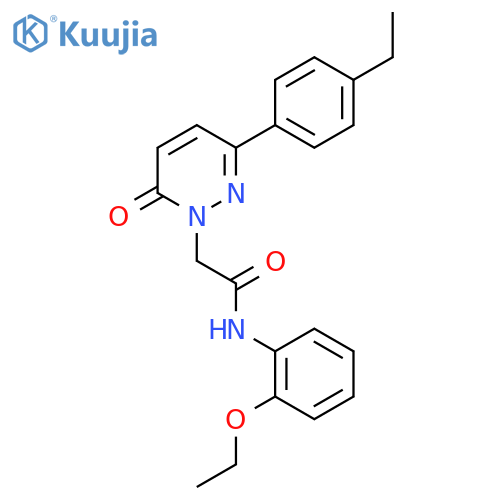 N-(2-ethoxyphenyl)-2-3-(4-ethylphenyl)-6-oxo-1,6-dihydropyridazin-1-ylacetamide structure