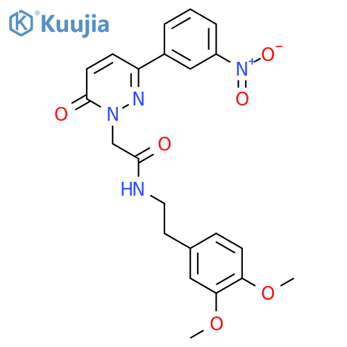 N-2-(3,4-dimethoxyphenyl)ethyl-2-3-(3-nitrophenyl)-6-oxo-1,6-dihydropyridazin-1-ylacetamide structure