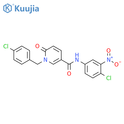 N-(4-chloro-3-nitrophenyl)-1-(4-chlorophenyl)methyl-6-oxo-1,6-dihydropyridine-3-carboxamide structure
