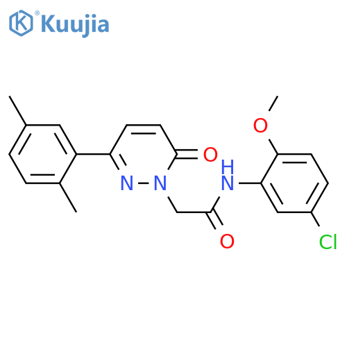 N-(5-chloro-2-methoxyphenyl)-2-3-(2,5-dimethylphenyl)-6-oxo-1,6-dihydropyridazin-1-ylacetamide structure