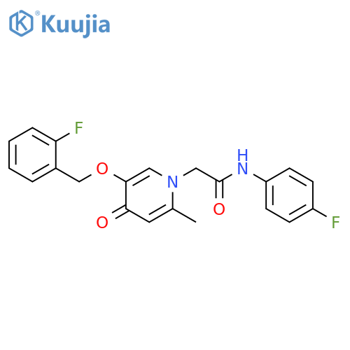 N-(4-fluorophenyl)-2-{5-(2-fluorophenyl)methoxy-2-methyl-4-oxo-1,4-dihydropyridin-1-yl}acetamide structure