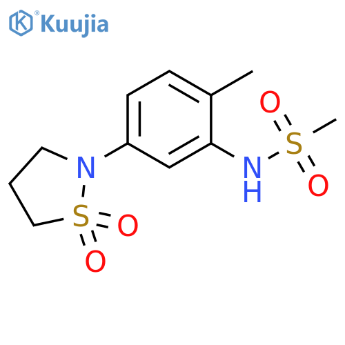 N-5-(1,1-dioxo-1lambda6,2-thiazolidin-2-yl)-2-methylphenylmethanesulfonamide structure