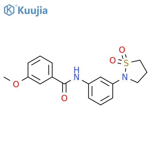 N-3-(1,1-dioxo-1lambda6,2-thiazolidin-2-yl)phenyl-3-methoxybenzamide structure