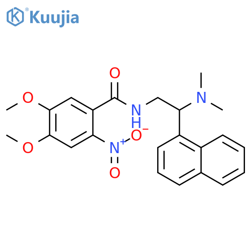 N-2-(dimethylamino)-2-(naphthalen-1-yl)ethyl-4,5-dimethoxy-2-nitrobenzamide structure