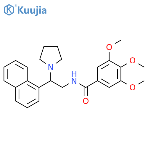 3,4,5-trimethoxy-N-2-(naphthalen-1-yl)-2-(pyrrolidin-1-yl)ethylbenzamide structure
