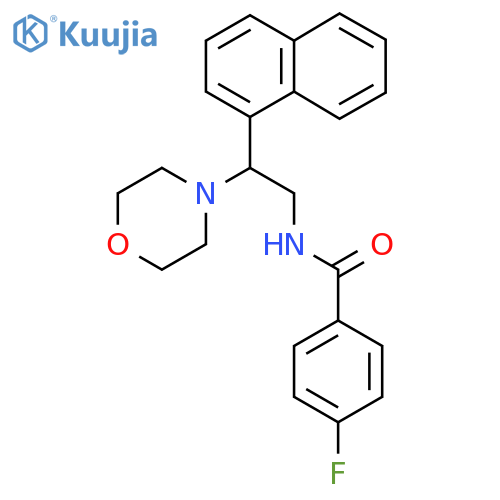 4-fluoro-N-2-(morpholin-4-yl)-2-(naphthalen-1-yl)ethylbenzamide structure