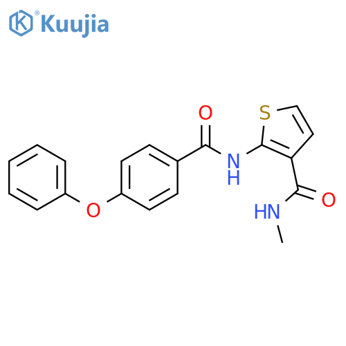 N-methyl-2-(4-phenoxybenzamido)thiophene-3-carboxamide structure