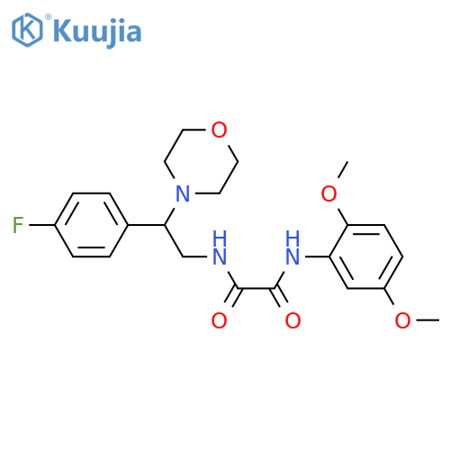 N-(2,5-dimethoxyphenyl)-N'-2-(4-fluorophenyl)-2-(morpholin-4-yl)ethylethanediamide structure