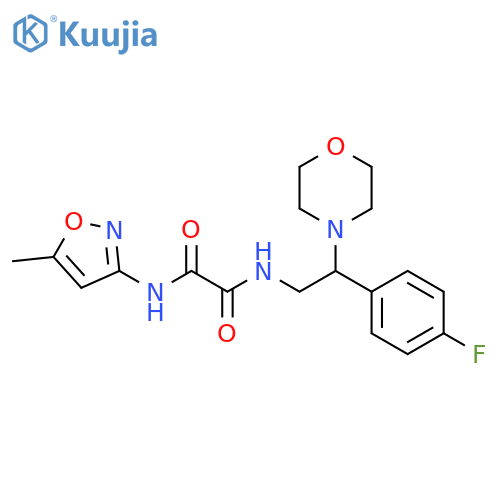 N'-2-(4-fluorophenyl)-2-(morpholin-4-yl)ethyl-N-(5-methyl-1,2-oxazol-3-yl)ethanediamide structure