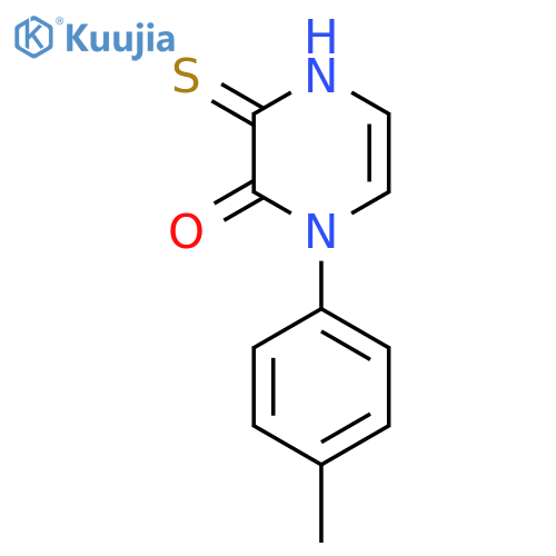 1-(4-methylphenyl)-3-sulfanylidene-1,2,3,4-tetrahydropyrazin-2-one structure