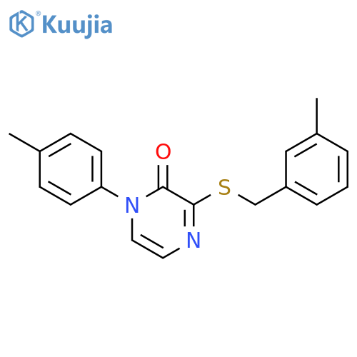 1-(4-methylphenyl)-3-{(3-methylphenyl)methylsulfanyl}-1,2-dihydropyrazin-2-one structure