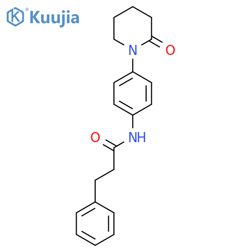 N-4-(2-oxopiperidin-1-yl)phenyl-3-phenylpropanamide structure