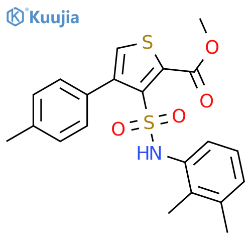 methyl 3-(2,3-dimethylphenyl)sulfamoyl-4-(4-methylphenyl)thiophene-2-carboxylate structure