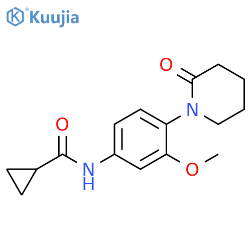N-3-methoxy-4-(2-oxopiperidin-1-yl)phenylcyclopropanecarboxamide structure