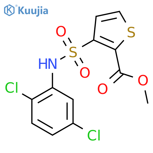 methyl 3-(2,5-dichlorophenyl)sulfamoylthiophene-2-carboxylate structure