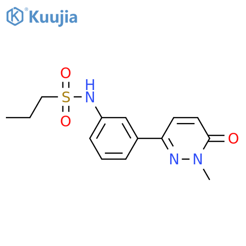 N-3-(1-methyl-6-oxo-1,6-dihydropyridazin-3-yl)phenylpropane-1-sulfonamide structure