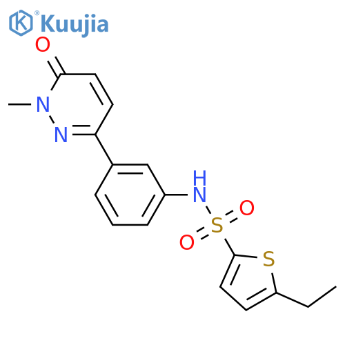 5-ethyl-N-3-(1-methyl-6-oxo-1,6-dihydropyridazin-3-yl)phenylthiophene-2-sulfonamide structure