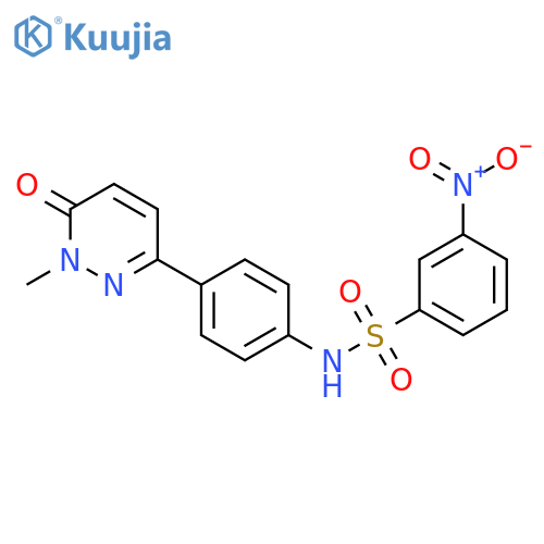 N-4-(1-methyl-6-oxo-1,6-dihydropyridazin-3-yl)phenyl-3-nitrobenzene-1-sulfonamide structure
